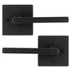 Kwikset Halifax Matte Black 	Bed and Bath Lever Right or Left Handed 97300-949